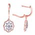 Diamond Floral Latch Back Drop Earrings 2/5 CTW 10k Rose Gold